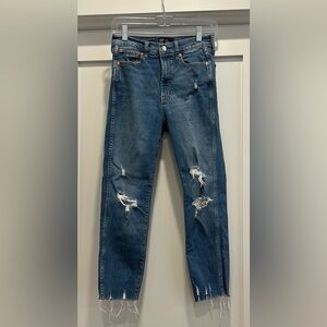 Gap High Rise Vintage Slim Distressed Jeans